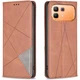Чехол-книжка с карманами UniCase Geometric Pattern для Infinix Note 60 / 60 Pro - Brown - изображение 1