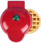 Вафельница мини Vaffle maker mini для венских и бельгийских вафель, сендвичница чёрно-красная - изображение 3