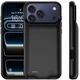 Протиударний Чохол Кейс Акумулятор для iPhone 17 Pro Зовнішній повербанк Батарея 7000мАг Бездротова Швидка зарядка PowerCase Портативний бездротовий зарядний Magsafe Black - зображення 8