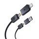 Кабель Baseus Versatile 4 in 1 Type-C+USB to Type-C+Lightning 60W 1m (White) P10383000211-00 - зображення 9