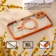 Чохол Wave Premium Metal Shining case with MagSafe (TPU) для Apple iPhone 17 6.3" Orange - зображення 2