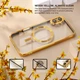 Чохол Wave Premium Metal Shining case with MagSafe (TPU) для Apple iPhone 17 6.3" Gold - зображення 3