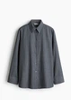 Рубашка H&M 12516 Темний сірий M (1300) - зображення 3