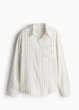 Рубашка H&M 12558 Білий з бежевим S (1213) - зображення 3