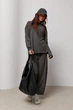 Однотонный свободный костюм со свободным лонгом и штанами Lurex Темный серый One Size (31213) - изображение 5