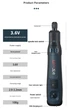 Аккумуляторный мини гравер LongSA 3.6V (USB, 5000–15000 об/мин, с насадками, роторный мотор) - изображение 9