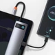 USB-хаб Baseus Metal Gleam Multifunctional 8-in-1 USB-C to 3xUSB-A/USB-C/HDMI/SD/TF/Ethernet Grey (CAHUB-CV0G) - зображення 9
