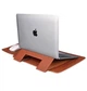 Чохол Папка підставка для ноутбука 14.2-15.4" 37×28×1см Macbook Тонкий Універсальний Водовідштовхуючий PU матеріал Повсякденний конверт для Офісу Макбука Планшета Коричневий - зображення 2