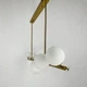 Удлиненная латунная люстра BALLS WAVE с 11 белыми плафонами | Line F | Арт. MJ191-1120 AB+WT - изображение 3