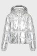 Жіноча срібляста куртка HOODED HIGH SHINE DOWN JACKET Michael Kors S 77B6594M42 - зображення 1