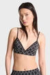 Чорний жіночий топ з візерунком EMPIRE LOGO TOP TRUE CROP Michael Kors 10 MS440G0E74 - зображення 1