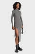 Жіноча сіра вовняна сукня MERINO RUCHED MIDI DRESS Michael Kors XS MF482LZ4VR - изображение 1