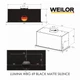 Кухонная вытяжка Weilor LUMINA WBG 69 BLACK MATTE SILENCE, черная полновстраиваемая мощная вытяжка на кухню, 1300 куб.м. - изображение 9