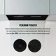 Кухонная вытяжка PERFELLI NUOVA 6QWRBM NERO SILENZIO, черная полновстраиваемая мощная вытяжка на кухню, 1300 куб.м. - изображение 9