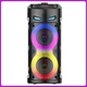 Портативна Bluetooth колонка з RGB підсвічуванням та дротовим мікрофоном ZQS4239S 16W - зображення 5
