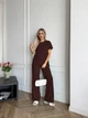 Жіночий легкий прогулянковий костюм (топ+штани) Uaclothes 50-52 Коричневий (like37674-181051358) - изображение 1