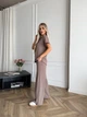 Женский легкий прогулочный костюм кофейного цвета 37672 46/48 - изображение 6