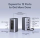 Док-станція Baseus Nomos NU1 Air 12в1 USB-C, 2x HDMI 4K, PD 100W, Ethernet, хаб для ноутбука - зображення 3