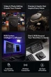 Помощник для видеомонтажа Ulanzi D100H Dial Creative Controller на YouTube, TikTok, PR, PS, с поддержкой Bluetooth и клавиш для создания контента Black - изображение 6