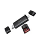 Багатофункціональний картридер 2-in-1 UGREEN CM304 USB-C, USB-A, SD/TF 170MB/s Black (80191) - зображення 1
