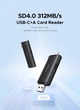 Багатофункціональний картридер 2-in-1 UGREEN CM304 USB-C, USB-A, SD/TF 170MB/s Black (80191) - зображення 8