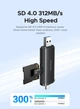 Багатофункціональний картридер 2-in-1 UGREEN CM304 USB-C, USB-A, SD/TF 170MB/s Black (80191) - зображення 11