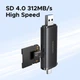 Багатофункціональний картридер 2-in-1 UGREEN CM304 USB-C, USB-A, SD/TF 170MB/s Black (80191) - зображення 13