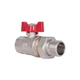 Кран кульовий-американка для води Thermo Alliance Standart 3/4" ВН, латунний, ручка-метелик, нікельований, PN40 - зображення 3