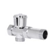 Кран приладовий Thermo Alliance Standart 3/4" В × 3/4" Н × 3/4" Н, триходовий, з подовжувачем 55 мм, хром - изображение 3