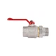 Кран кульовий-американка Icma №347 (посилений) 1 1/2" ВН, латунний, PN30, ручка-важіль, нікельований - изображение 5