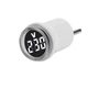 Вольтметр у розетку круглий (50-500V) EU LED міні WHITE - зображення 1