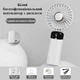 Портативный вентилятор ручной аккумуляторный с дисплеем 5 скоростей USB Type-C белый 29712 - изображение 2