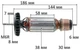 Якір болгарки Metabo WE 12-125 (186*38 посадка 7мм, М6R) код 310010990, арт.як1277 - зображення 4