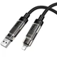 Кабель Hoco U151 Goldsmith 4in1 Type-C to USB/Type-C to Lightning 240W (1.2m) - зображення 3