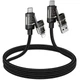 Кабель Hoco U151 Goldsmith 4in1 Type-C to USB/Type-C to Lightning 240W (1.2m) - зображення 4