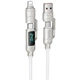 Дата кабель Hoco U152 Fortune 4in1 Type-C to Lightning/Type-C to USB 240W (1.2m) Light Gray - изображение 1