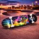 Скейтборд Fish Skateboards “Wolf” — деревянная дека 7 слоев канадского клёна, подшипники ABEC-7 - изображение 1
