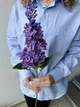 Сирень латексная синяя 71 см, ветка сирени декоративная, искусственные цветы - изображение 3