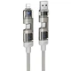 Дата кабель Hoco U151 Goldsmith 4in1 Type-C to USB/Type-C to Lightning 240W (1.2m) Gray - зображення 1