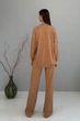 Жіночий фактурний костюм з паском (кардиган+штани) Nenka L Жовтий (nenka3262-L) - изображение 5