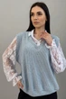 Жіночий жилет з V-подібним вирізом Nenka XL Сірий (nenka3644-XL) - зображення 1