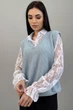 Жіночий жилет з V-подібним вирізом Nenka XL Сірий (nenka3644-XL) - зображення 2