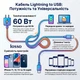 Кабель для GS iPhone Lightning USB 1м (швидка зарядка 3A, передача даних) шнур для айфона - зображення 8