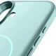 Чехол силиконовый с MagSafe для iPhone 16 Plus защита камеры микрофибра Riptide Blue - изображение 8