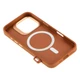 Чехол накладка Kajsa Briquette Collection для iPhone 16 с MagSafe TPU и микрофибра коричневый - зображення 4