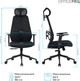 Крісло комп'ютерне офісне ергономічне OfficePro Fusion Black (OC577B) - зображення 14
