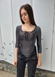 Боди женский с серебристой нитью Tally Weijl Черный 13598 XS (укр 40-42) - изображение 5