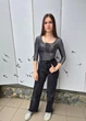 Боди женский с серебристой нитью Tally Weijl Черный 13598 XS (укр 40-42) - изображение 9