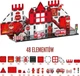 Klocki magnetyczne Woopie 3D Straż pozarna 48 elementów 55013 (5906280655013) - obraz 2