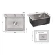 Мийка для кухні інтегрована Lidz Handmade H5045 (LDH5045BRU35383) Brushed Steel 3,0/1,0 мм - зображення 2